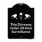 Signmission Designer Series-This Driveway Under 24 Hour Surveillance With Graphics, 24" H, BW-1824-9748 A-DES-BW-1824-9748 - alternate 1